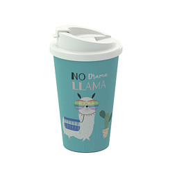 Kaffeebecher Premium Deluxe, 350 ml, schwarz/weiß