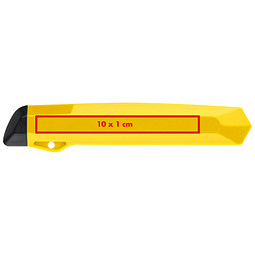 Kartonmesser aus Kunststoff, gelb