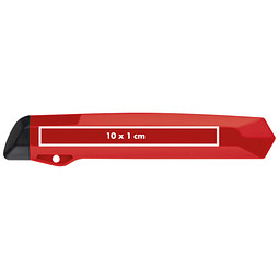 Kartonmesser aus Kunststoff, rot