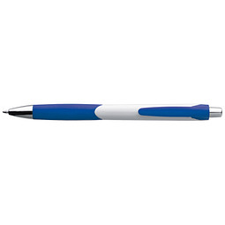 Druckkugelschreiber aus Kunststoff, blaue Mine, blau