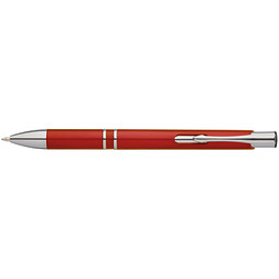 Kugelschreiber Baltimore, blaue Mine, rot-metallic