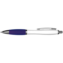 LANCE® Kugelschreiber Milano, blaue Mine, weiß/dunkelblau