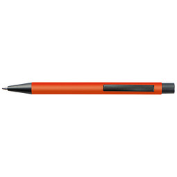 Kunststoff-Kugelschreiber "Galway" mit Clip aus Metall, blaue Mine, orange