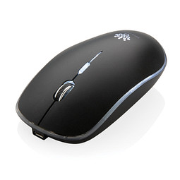 XD COLLECTION kabellose Maus Light-Up Logo, schwarz