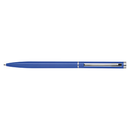Metall-Kugelschreiber in schlanker Form, blau