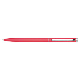 Metall-Kugelschreiber in schlanker Form, rot