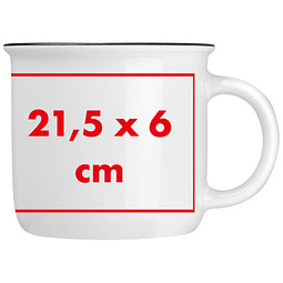 Nostalgietasse aus Keramik, 350ml, weiss