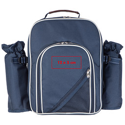 Picknickrucksack aus Polyester für 4 Personen, blau