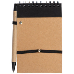 Ringbuch mit Kugelschreiber und To do Liste, schwarz