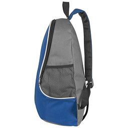 Rucksack mit Seitenfächern aus Polyester, blau