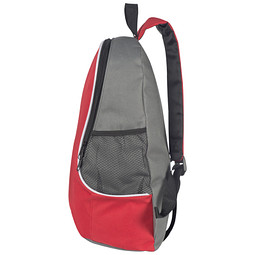Rucksack mit Seitenfächern aus Polyester, rot