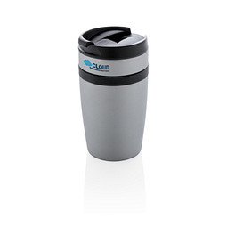 XD XCLUSIVE auslaufsicherer Vakuum-Becher Sierra, 280 ml, silber/schwarz