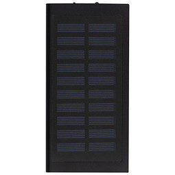 Solar-Powerbank aus Metall, 8.000 mAh, schwarz