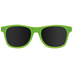 Sonnenbrille aus Kunststoff im Nerdlook, UV 400 Schutz, apfelgrün