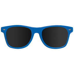 Sonnenbrille aus Kunststoff im Nerdlook, UV 400 Schutz, blau