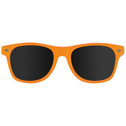Sonnenbrille aus Kunststoff im Nerdlook, UV 400 Schutz, orange