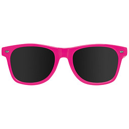 Sonnenbrille aus Kunststoff im Nerdlook, UV 400 Schutz, pink