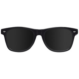 Sonnenbrille aus Kunststoff im Nerdlook, UV 400 Schutz, schwarz