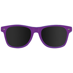Sonnenbrille aus Kunststoff im Nerdlook, UV 400 Schutz, violett