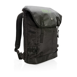 Mitarbeitergeschenk 17 Zoll Laptop Rucksack Swiss Peak – schwarz – mit Logo bedruckt für das Mitarbeiter-Onboarding und die Büroausstattung