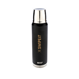 SWISS PEAK® Vakuum Flasche Elite Kupfer, 1000 ml, schwarz