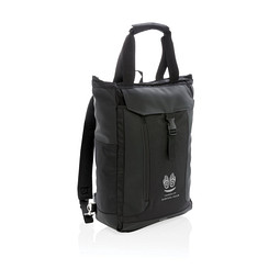 Mitarbeitergeschenk Laptop-Trage-Tasche Swiss Peak 15 Zoll – schwarz – mit Logo bedruckt für das Homeoffice und die Büroausstattung