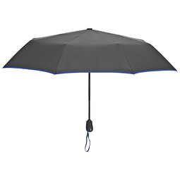 Taschenschirm aus Pongee mit Fiberglas-Gestänge, blau