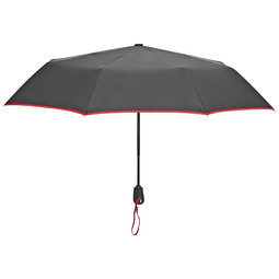 Taschenschirm aus Pongee mit Fiberglas-Gestänge, rot