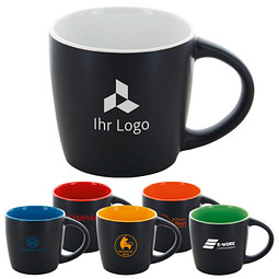 Tasse Ennia 250 ml, schwarz-weiß