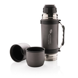 SWISS PEAK® Thermosflasche mit 2 Bechern, 700 ml, grau