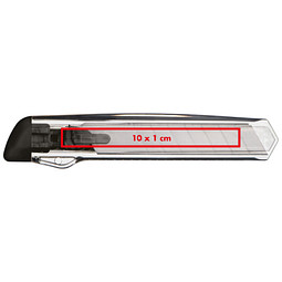 Transparentes Kartonmesser, schwarz