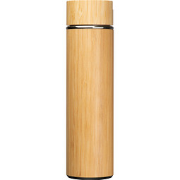 Trinkflasche mit Teesieb Bambus, beige