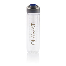 XD COLLECTION Wasserflasche mit Aromafach, 800 ml, blau