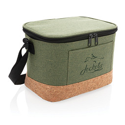 XD COLLECTION Two-Tone Kühltasche mit Korkdetails, grün