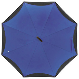 Umklappbarer Regenschirm aus 190T Pongee mit Griff zum Einhängen am Handgelenk, blau