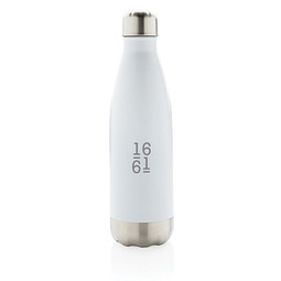 XD COLLECTION Vakuumisolierte Stainless Steel Flasche, 500 ml, weiß