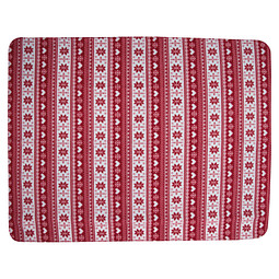 Weihnachtliche Kuscheldecke, rot