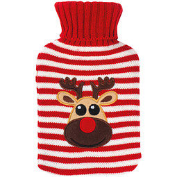 Weihnachtswärmflasche, 500 ml, rot
