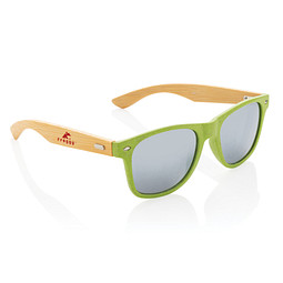 XD COLLECTION Sonnenbrille aus Weizenstroh und Bambus, grün