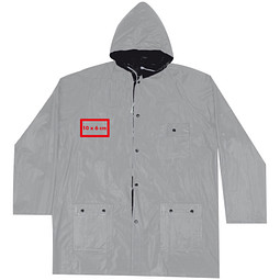 Wende-Regenjacke Nanterre,schwarz / silber