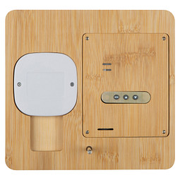 Wetterstation aus Bambus, beige