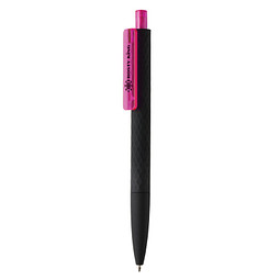 XD COLLECTION Druckkugelschreiber X3 mit Smooth-Touch, blaue Mine, rosa/schwarz