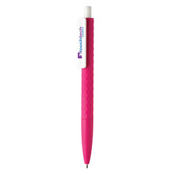 XD COLLECTION Druckkugelschreiber X3 mit Smooth-Touch, blaue Mine, rosa/weiß