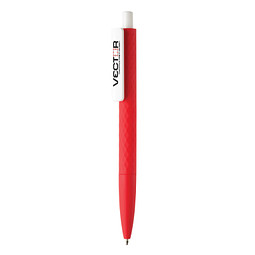 XD COLLECTION Druckkugelschreiber X3 mit Smooth-Touch, blaue Mine, rot/weiß