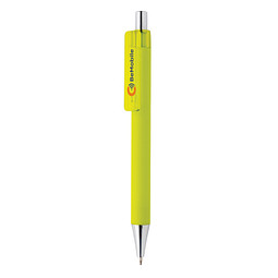 XD COLLECTION Druckkugelschreiber X8 mit Smooth-Touch, blaue Mine, limone
