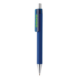 XD COLLECTION Druckkugelschreiber X8 mit Smooth-Touch, blaue Mine, dunkelblau
