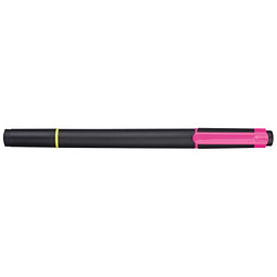 Zweifarbiger Textmarker aus Kunststoff, schwarz