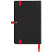 Notizbuch BlackLine, DIN A6, liniert, schwarz/rot