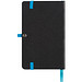 Notizbuch BlackLine, DIN A6, liniert, schwarz/hellblau