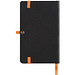 Notizbuch BlackLine, DIN A6, liniert, schwarz/orange